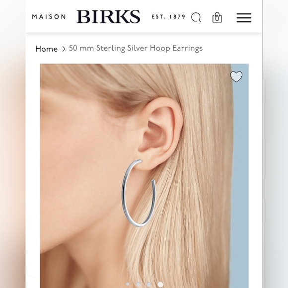 Sterling Silver Hoop Earrings - Picture 1 of 3